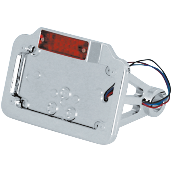 LICENSE PLATE BRACKETS WITH LED TAILLIGHTS GZP Licenceplate LED chr/w side mount sm