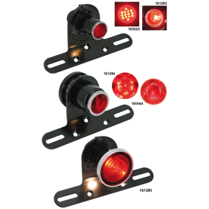 CLASSIC TAILLIGHTS GZP Classic 1" black round taillight w/l