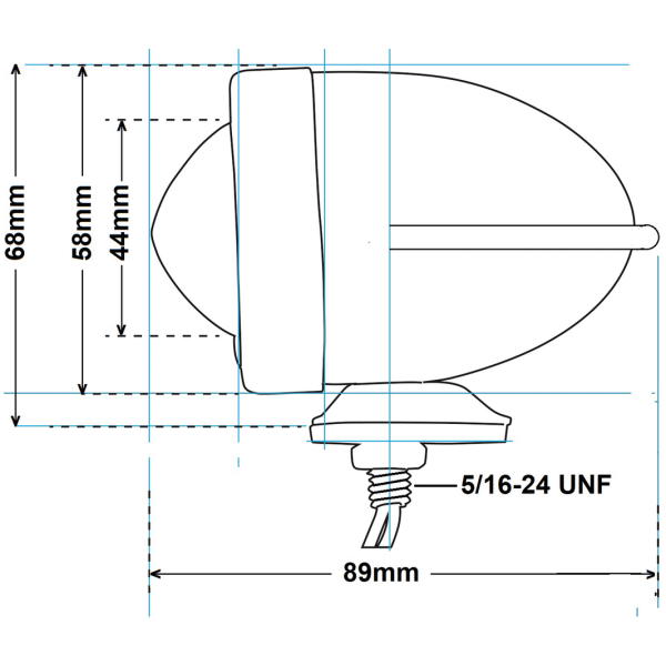 BULLET MARKER LIGHT "WINGED" GZP Bullet light winged amber