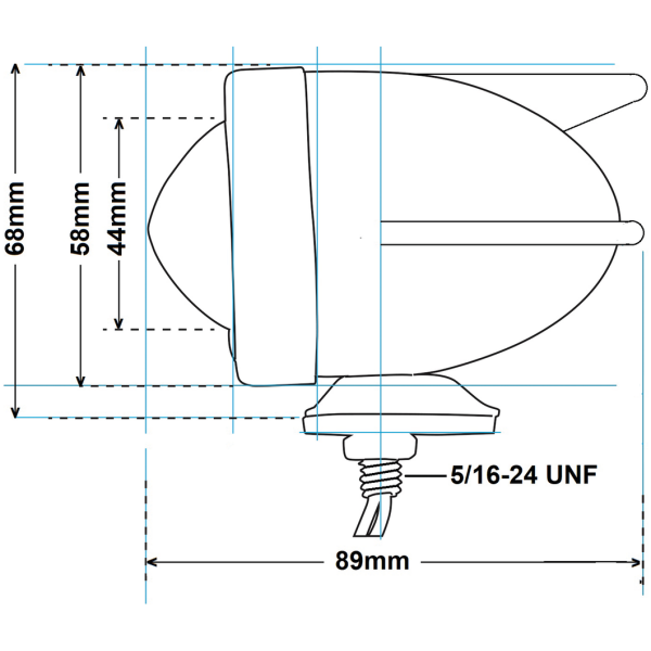 BULLET MARKER LIGHT 3 WINGS GZP 3 winged bullet light red dual fi