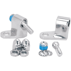 FRONT CHROME TURN SIGNAL MOUNT KIT GZP Chrome front horizontal turnsignal m