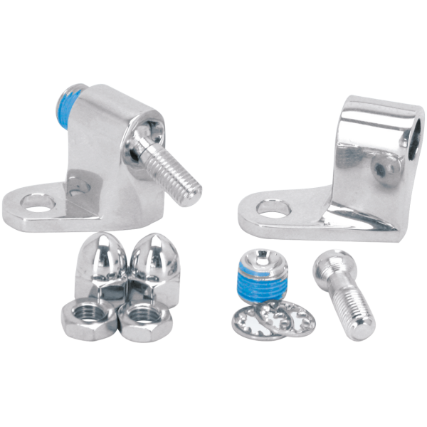 FRONT CHROME TURN SIGNAL MOUNT KIT GZP Chrome front horizontal turnsignal m