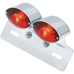 UNIVERSAL DUAL MINI CAT EYE TAILLIGHT WITH LICENSE BRACKET GZP Dual mini cateye taillight w/lic.brc