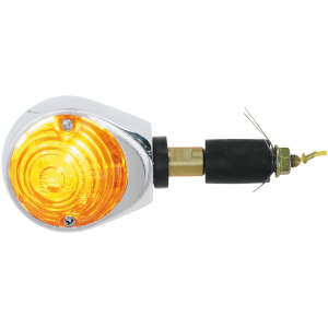 CHROME "OX-EYE" HANDLEBAR TURN SIGNALS GZP Chrome Ox-Eye turn signal with E-len