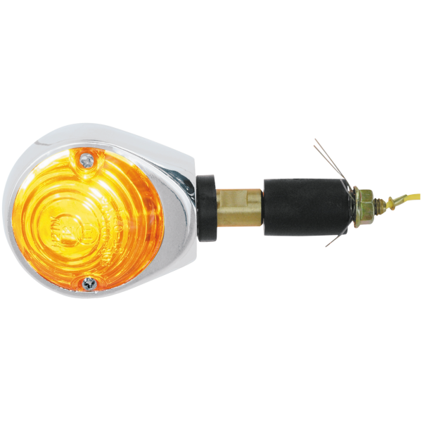 CHROME "OX-EYE" HANDLEBAR TURN SIGNALS GZP Chrome Ox-Eye turn signal with E-len