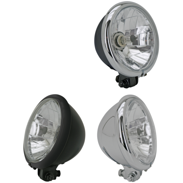 BULLET STYLE HEADLIGHTS GZP Classic 5.75" headlight black w/chro