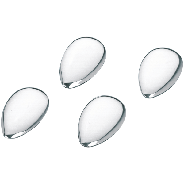 CHROME TEARDROP CONCHO GZP Chrome Teardrop Concho