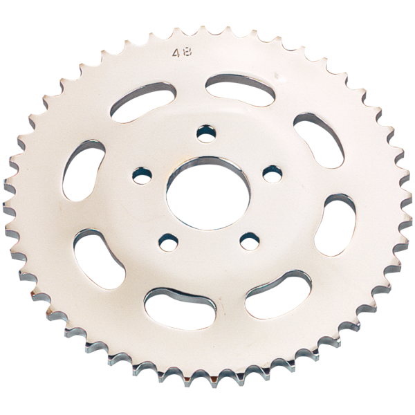 CHROME PLATED REAR SPROCKET WITH OVAL CUTOUTS GZP Rear sprocket 48t cut/out XL 82-85 C