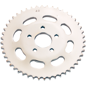 CHROME PLATED REAR SPROCKET WITH OVAL CUTOUTS GZP Rear sprocket 48t cut/out XL86-99 ch