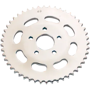 CHROME PLATED REAR SPROCKET WITH OVAL CUTOUTS GZP Rear sprocket 48t cut/out XL86-99 ch