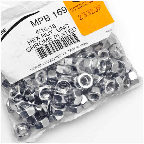 CHROME PLATED NUTS AND WASHERS ASSORTMENT 100pck Chrome hex nut 5/16-18 UNC