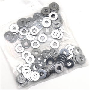 CHROME PLATED NUTS AND WASHERS ASSORTMENT 100pck Chrome flat washer 1/4