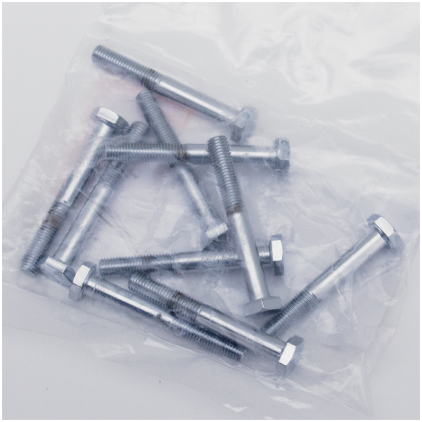 CHROME PLATED HEX HEAD CAP SCREWS ASSORTMENT 10pck Chrome hex head screws 1/4-28x2