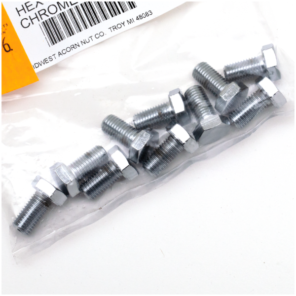 CHROME PLATED HEX HEAD CAP SCREWS ASSORTMENT 10pck Chrome hex head screws 5/16-24x5/8