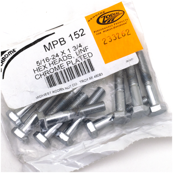 CHROME PLATED HEX HEAD CAP SCREWS ASSORTMENT 10pck Chrome hex head screws 5/16-24x1-3