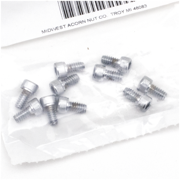 CHROME PLATED ALLEN HEAD SCREWS ASSORTMENT 10pck Chrome allen screws 10-24x3/8"