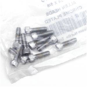 CHROME PLATED ALLEN HEAD SCREWS ASSORTMENT 10pck Chrome allen screws 10-24x5/8"