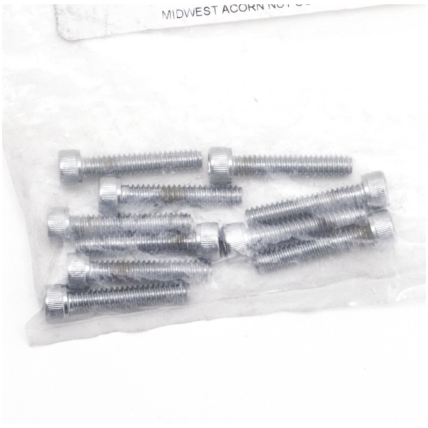 CHROME PLATED ALLEN HEAD SCREWS ASSORTMENT 10pck Chrome allen screws 10-24x1