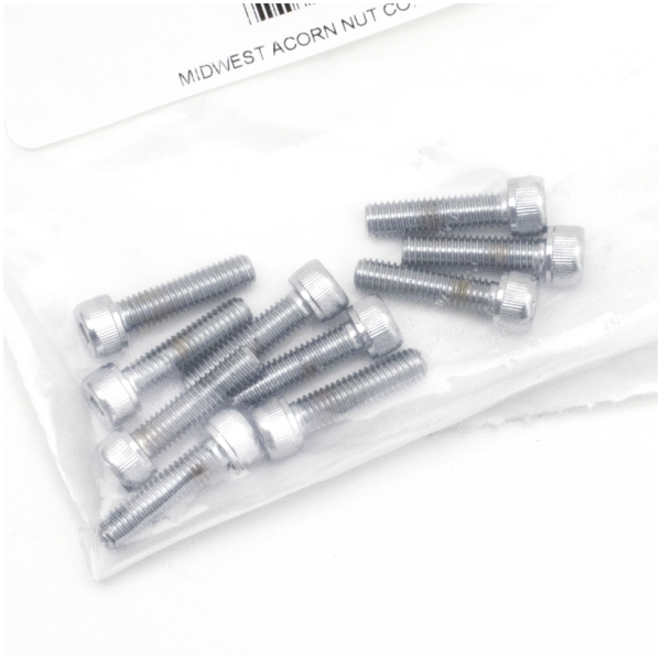 CHROME PLATED ALLEN HEAD SCREWS ASSORTMENT 10pck Chrome allen screws 10-32x3/4