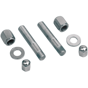 SHOCK STUD KIT FOR 4 SPEED BIG TWIN Shock stud kit + chrome nugget nuts BT.