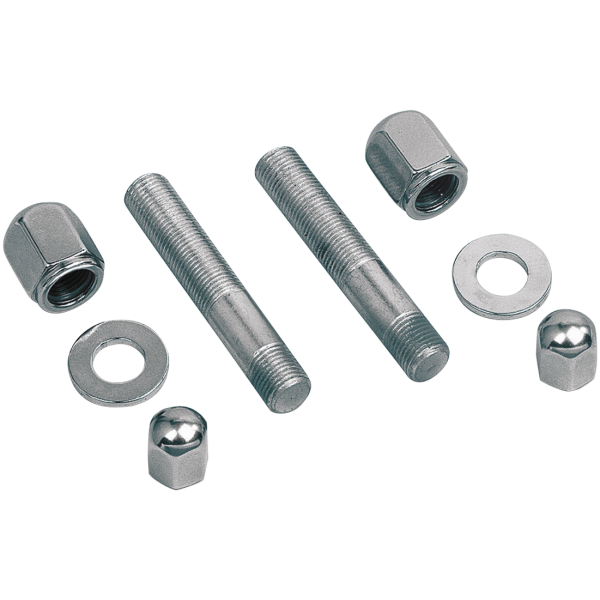 SHOCK STUD KIT FOR 4 SPEED BIG TWIN Shock stud kit + chrome nugget nuts BT.