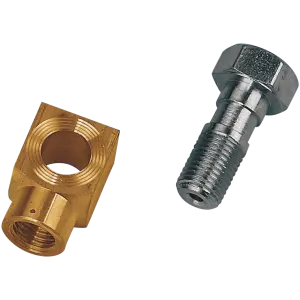 WHEEL CYLINDER SWIVEL FITTING AND BOLT Wheel cylinder bolt zinc plated 58-72 HD