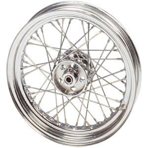 WHEEL ASSEMBLIES FOR 1936-1966 BIG TWIN Cplt wheel 19" steel hub 36-66 stainl.sp