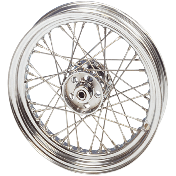 WHEEL ASSEMBLIES FOR 1936-1966 BIG TWIN Cplt wheel 19" steel hub 36-66 stainl.sp
