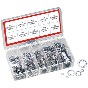 INTERNAL LOCK WASHERS ASSORTMENT Assort. tray chrome plated int. lockwash