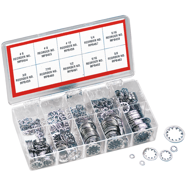 INTERNAL LOCK WASHERS ASSORTMENT 50pck Internal lockwashers 3/8