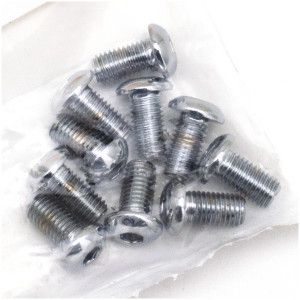 CHROME PLATED BUTTON HEAD ALLEN SCREWS ASSORTMENT 10pck Button head screws 1/4-28x1/2 UNF