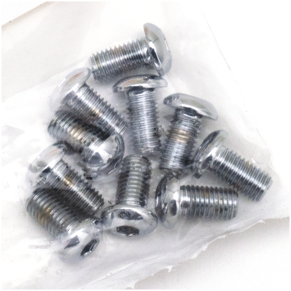 CHROME PLATED BUTTON HEAD ALLEN SCREWS ASSORTMENT 10pck Button head screws 1/4-28x1/2 UNF