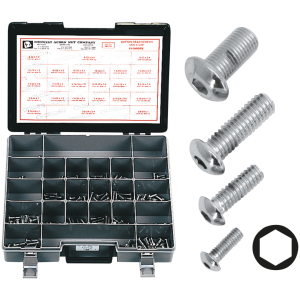 CHROME PLATED BUTTON HEAD ALLEN SCREWS ASSORTMENT 10pck Button head screws 5/16-18x3/4 UNC