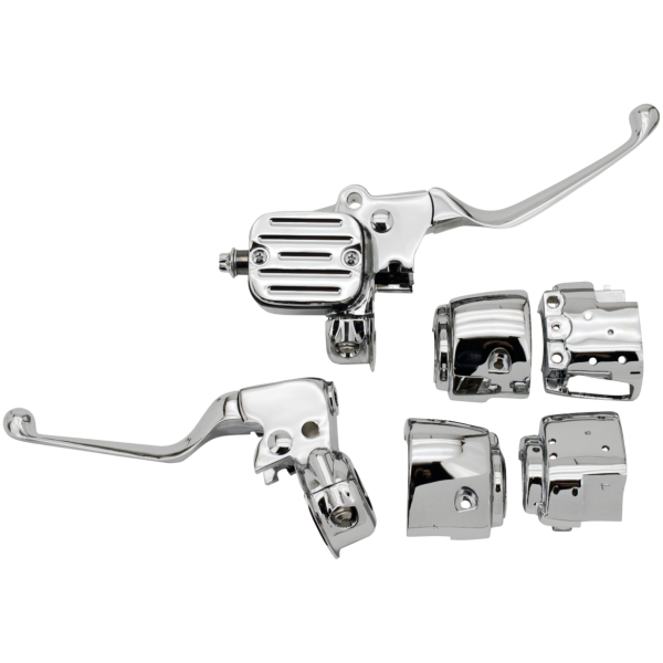 1996 STYLE HANDLEBAR CONTROL KITS GZP Frnt.Master cylinder assy 9/16" chro