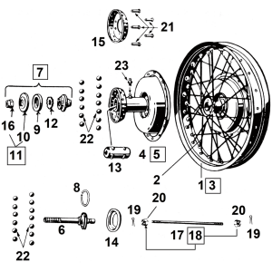 BLACK POWDER COATED RIMS Rim 16" front WL/WLA Black