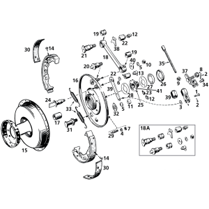 FRONT BRAKE 45CI MODELS brake shackle, WL/WLA, chrome