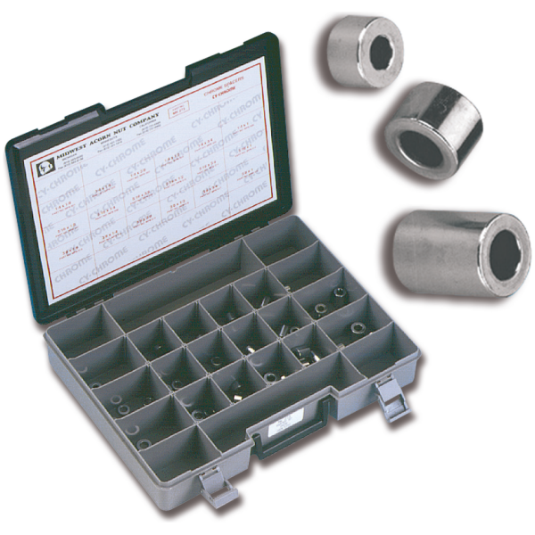 Ass.tray Spacers 18 sizes show chrome