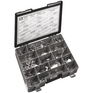 Ass.tray flat washers chr.16 sizes