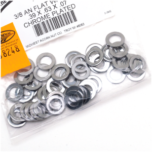 50pck Flat washers 3/8" X .63" AN