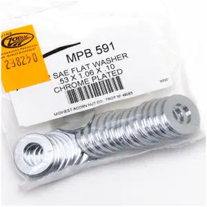 25pck Flat washers 1/2" X 1.06" SAE