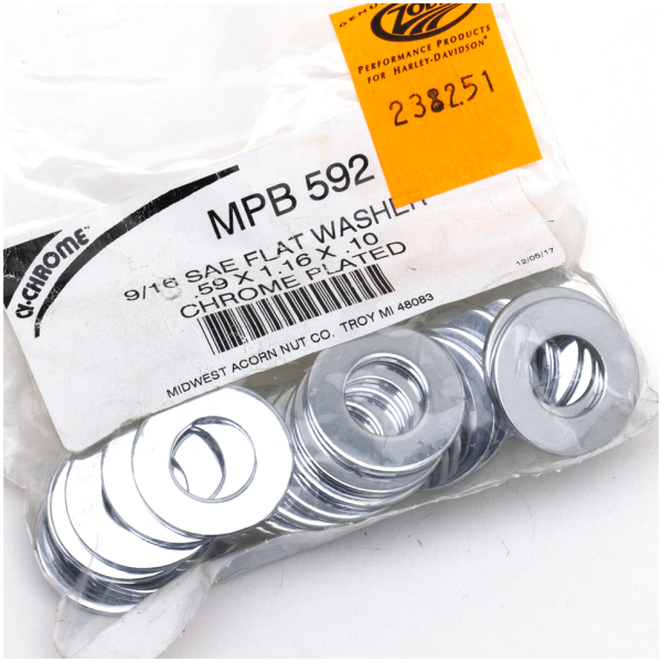 25pck Flat washers 9/16" X 1.16" SAE