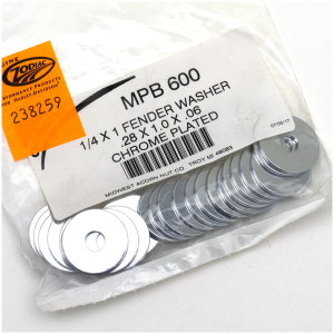 25pck Flat washers 1/4" X 1"