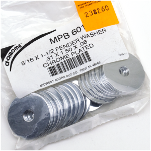 25pck Flat washers 5/16" X 1 1/2"