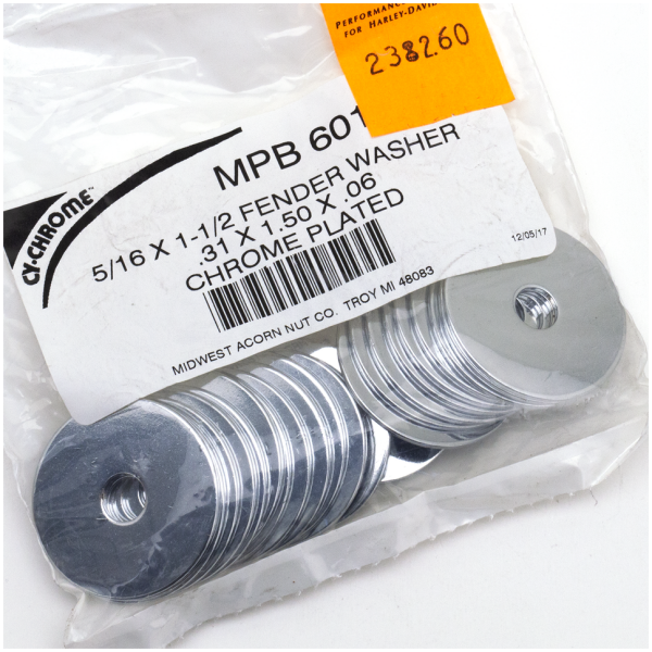 25pck Flat washers 5/16" X 1 1/2"