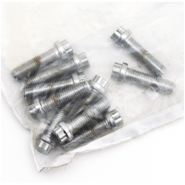 CHROME PLATED 12 POINT BOLT ASSORTMENT TRAY 10pck 12-point screw 1/4-28x7/8", UNF