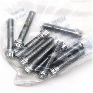 CHROME PLATED 12 POINT BOLT ASSORTMENT TRAY 10pck 12-point screw 1/4-28x1 1/4", UNF