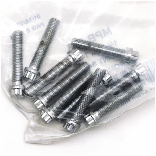 CHROME PLATED 12 POINT BOLT ASSORTMENT TRAY 10pck 12-point screw 1/4-28x1 1/4", UNF