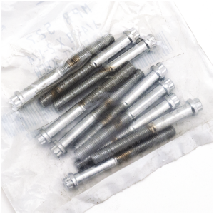 CHROME PLATED 12 POINT BOLT ASSORTMENT TRAY 10pck 12-point screw 1/4-28x2 1/4", UNF