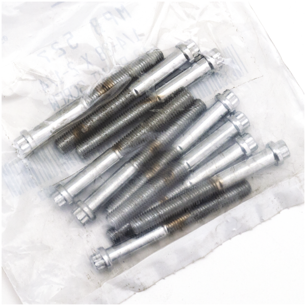 CHROME PLATED 12 POINT BOLT ASSORTMENT TRAY 10pck 12-point screw 1/4-28x2 1/4", UNF