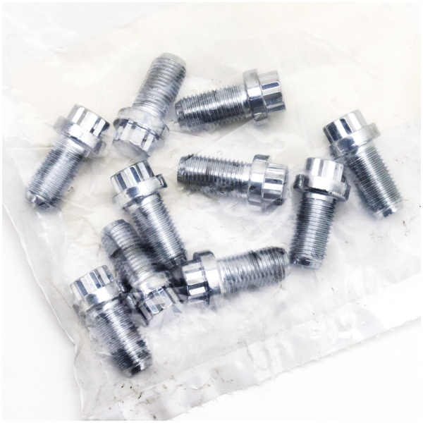 CHROME PLATED 12 POINT BOLT ASSORTMENT TRAY 10pck 12-point screw 3/8-24x3/4", UNF